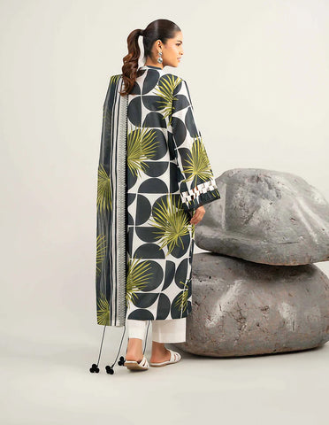 Unstitched printed 3pc vintex peach