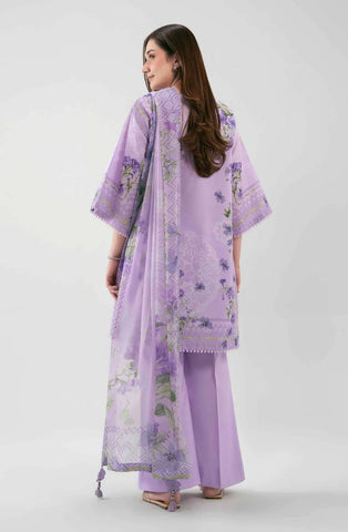 lilac printed lawn 3pc