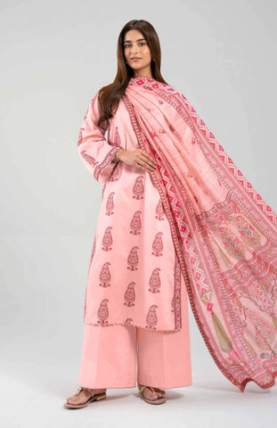 light pink printed lawn 3pc