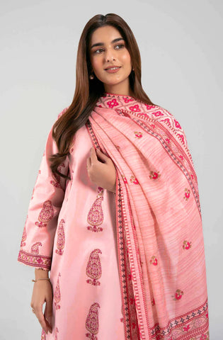 light pink printed lawn 3pc