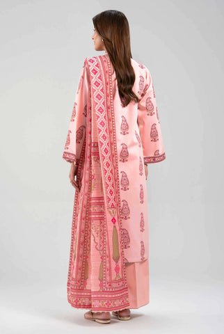 light pink printed lawn 3pc