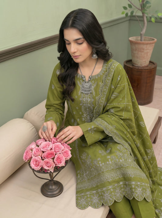 olive green Premium Lawn Z-937