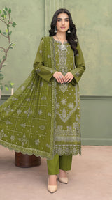 olive green Premium Lawn Z-937