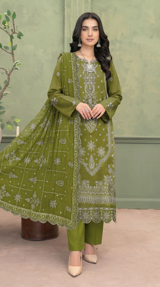 olive green Premium Lawn Z-937