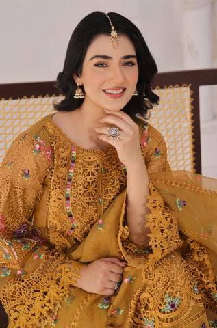 mustard yellow  premium lawn Z-745