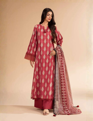 Unstitched printed 3pc khaddar