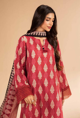 Unstitched printed 3pc khaddar