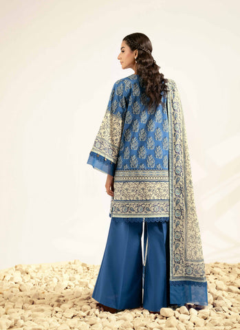 Unstitched printed 3pc khaddar
