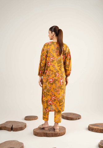 Unstitched printed 3pc khaddar