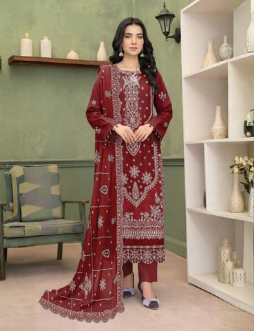 Red Premium Lawn Z-937-4