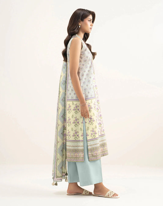 Agha Noor Printed Lawn Suit 3pc AN-7884