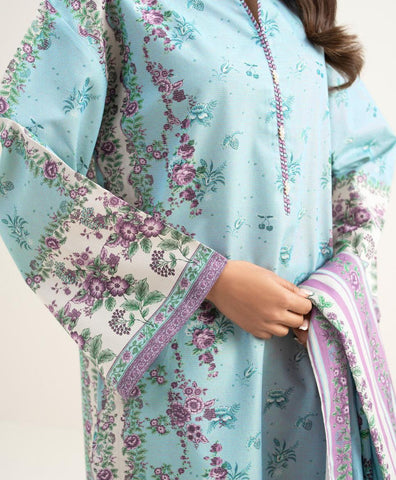 Agha Noor Printed Lawn Suit 3pc AN-7886