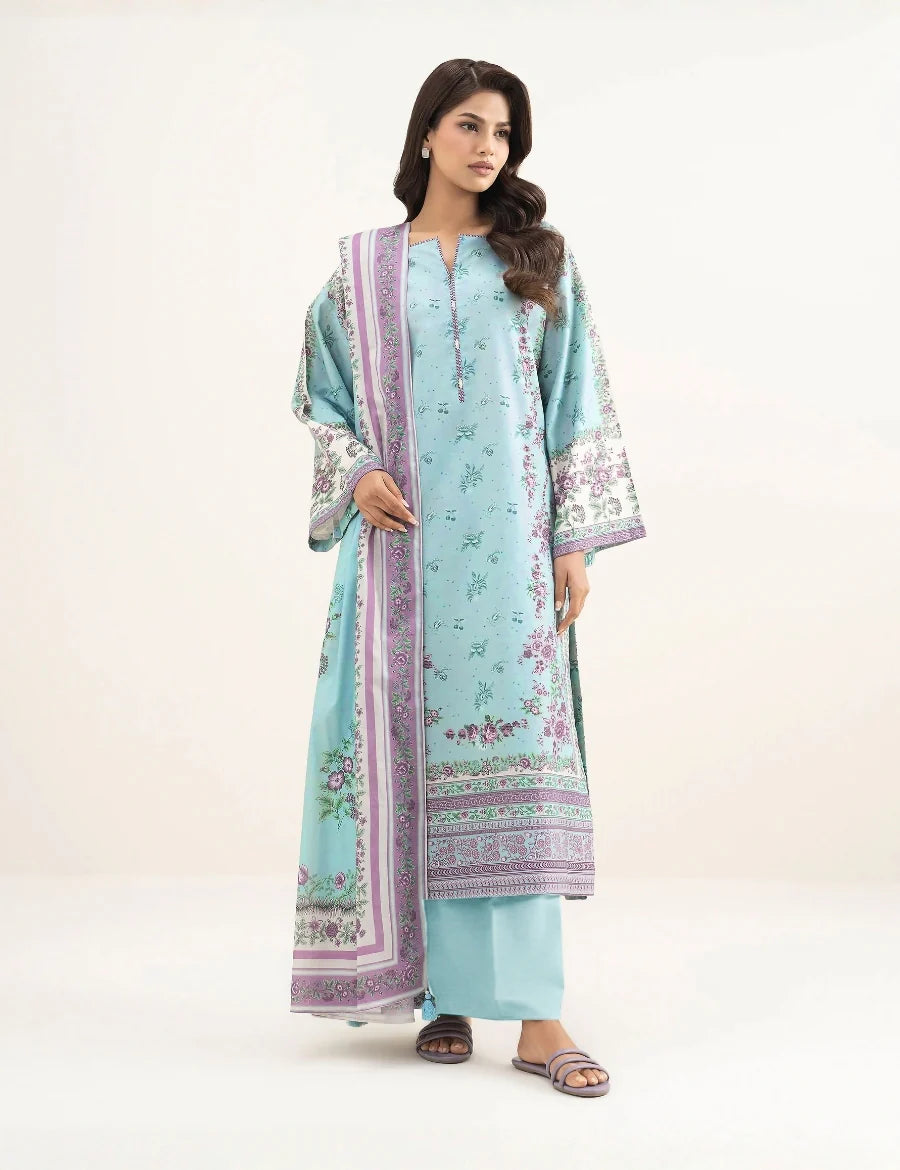 Agha Noor Printed Lawn Suit 3pc AN-7886