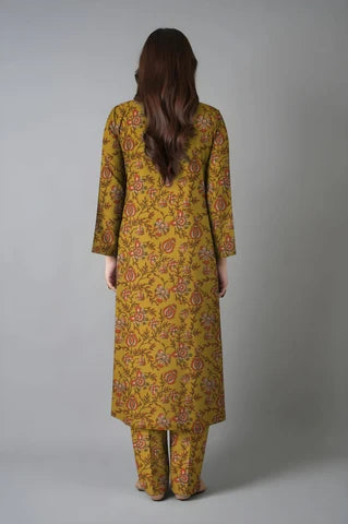 Unstitched printed 3pc vintex peach