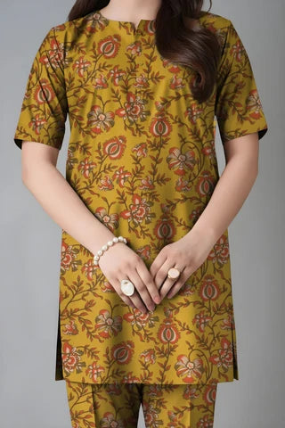 Unstitched printed 3pc vintex peach