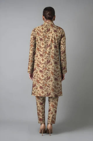 Unstitched printed 3pc vintex peach