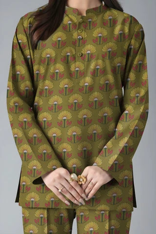 Unstitched printed 3pc vintex peach