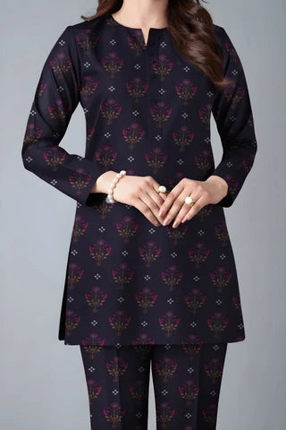 Unstitched printed 3pc vintex peach
