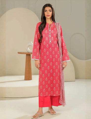 Unstitched printed 3pc Linen