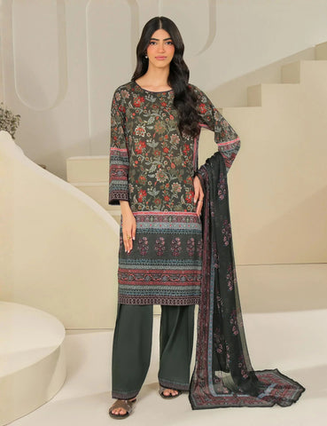 Unstitched printed 3pc Linen