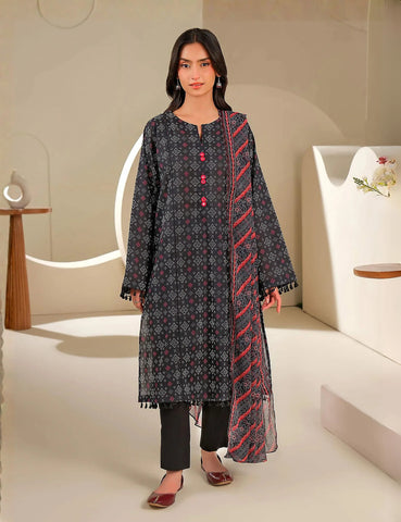 Unstitched printed 3pc Linen