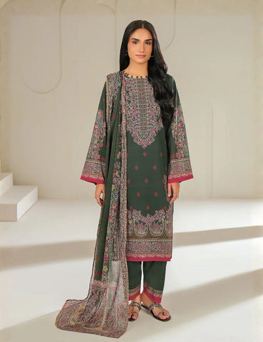 Unstitched printed 3pc Linen