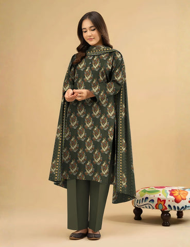 Unstitched printed 3pc vintex peach