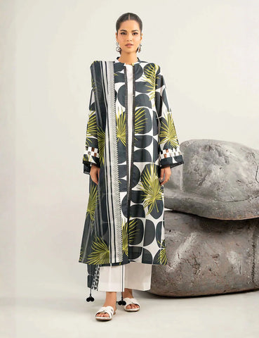 Unstitched printed 3pc vintex peach
