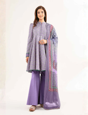 Unstitched printed 3pc Linen
