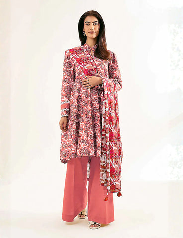 Unstitched printed 3pc Linen