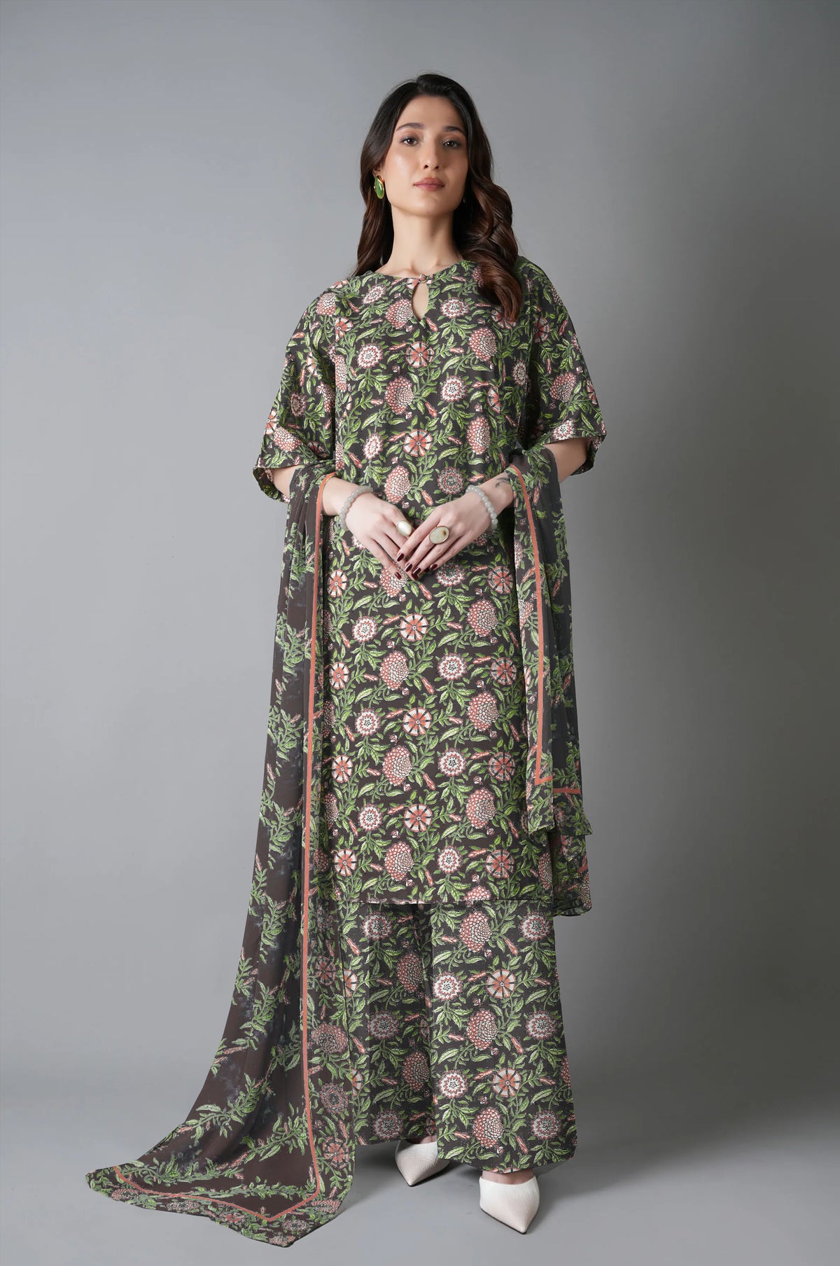 chintz print printed 3pc Linen