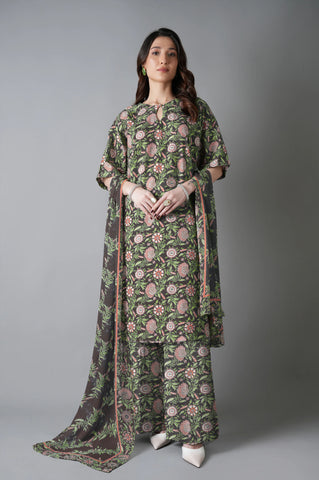 chintz print printed 3pc Linen