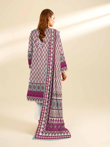 Unstitched printed 3pc Linen