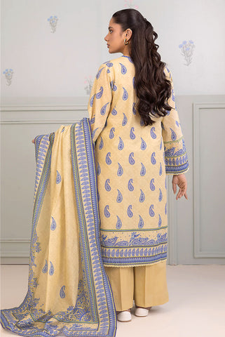 Unstitched printed 3pc Linen