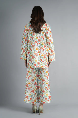 Floral  printed 3pc Linen