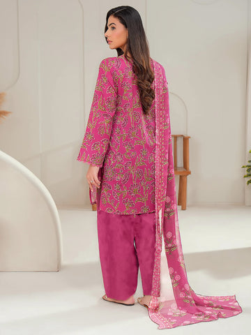 Unstitched printed 3pc Linen