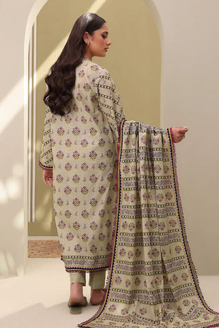Unstitched printed 3pc Linen