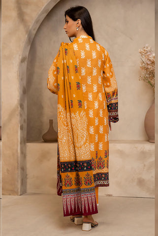 Unstitched printed 3pc Linen