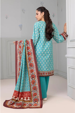 Unstitched printed 3pc Linen