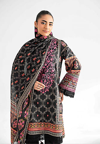 Unstitched printed 3pc Linen