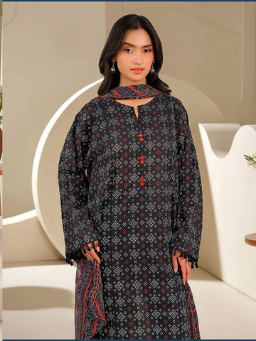 Unstitched printed 3pc Linen