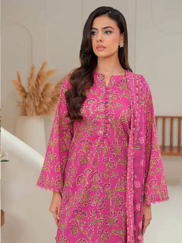 Unstitched printed 3pc Linen
