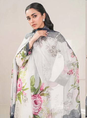 Unstitched printed 3pc Linen