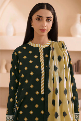 Unstitched printed 3pc Linen