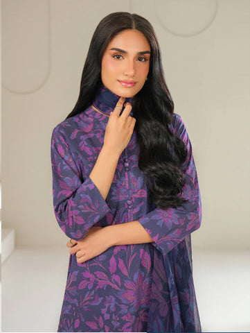 Unstitched printed 3pc Linen