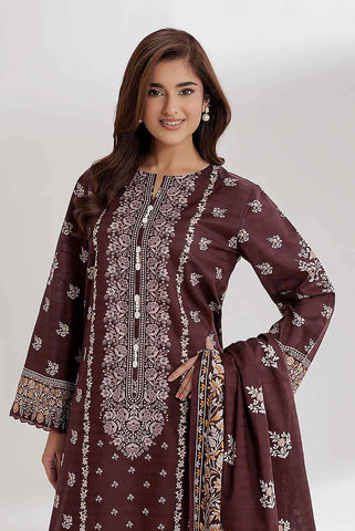 Unstitched printed 3pc Linen