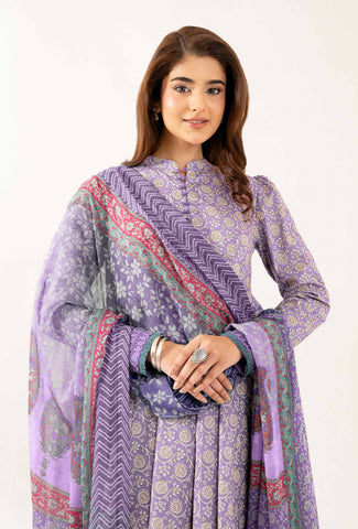 Unstitched printed 3pc Linen
