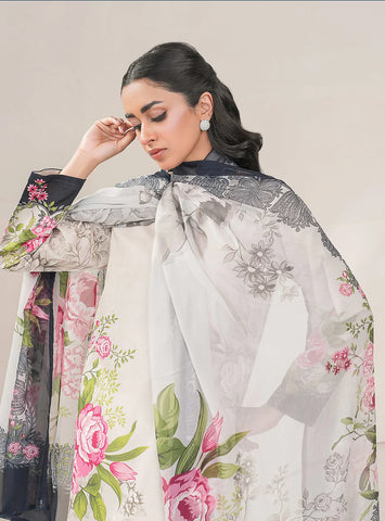 Unstitched printed 3pc Linen