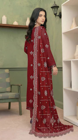 Red Premium Lawn Z-937-4